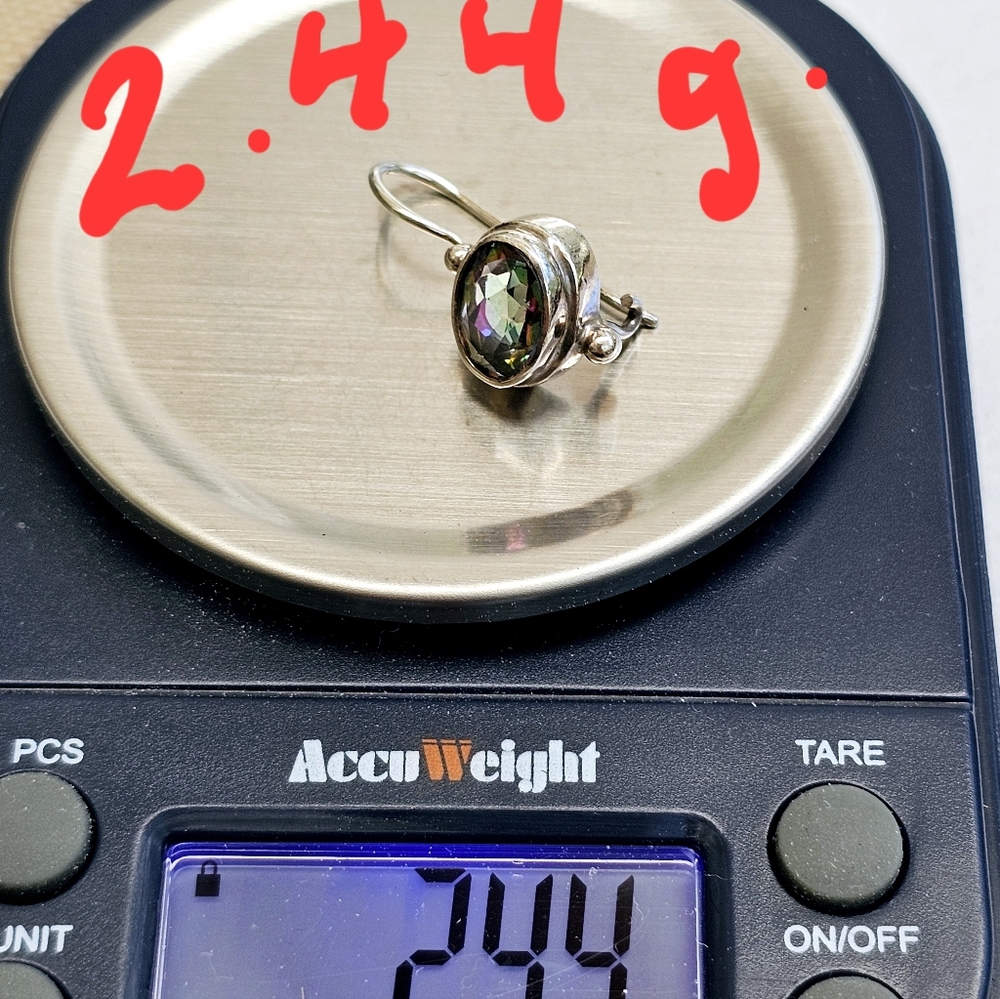 Sarda Mystic Topaz Earrings in 925 Silver - Picture 15 of 15